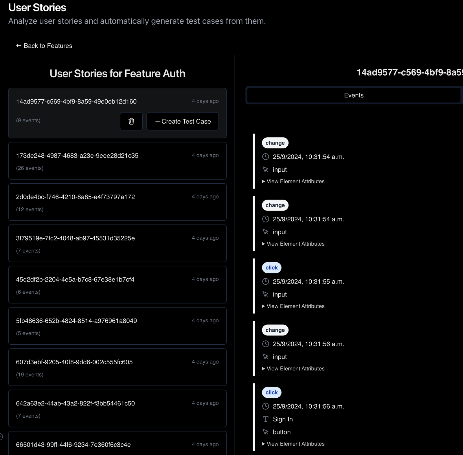 Bugster's AI analyzes the data to generate comprehensive end-to-end tests covering critical user flows, including edge cases.